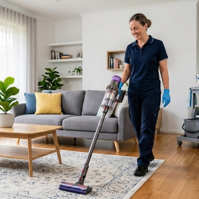professional deep cleaning service in action removing dirt and dust from home
